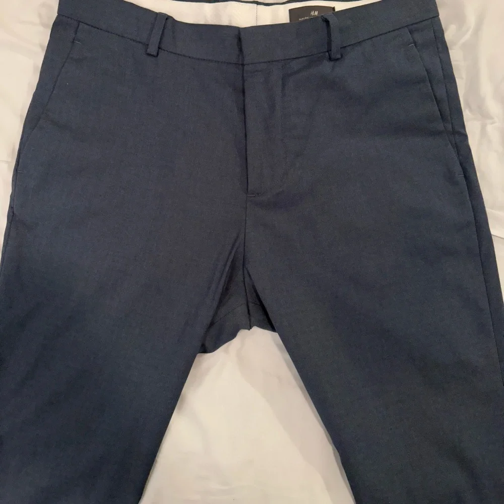 H&M dress pants, blue/grey, size 32R